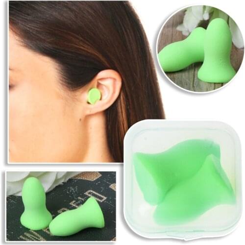 1 Pair Soft Foam Ear Plugs Tapered Travel Sleep Noise Prevention Earplugs QX2B