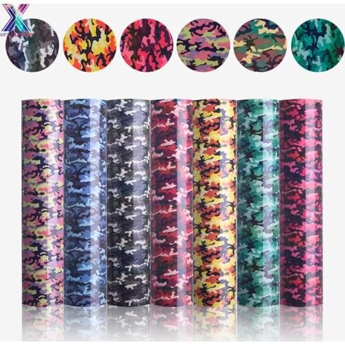 XFX HTV Free Shipping 25x150cm Check Leopard Pu Heat Transfer Vinyl Film T-shirt Iron on HTV Printing Pattern Color Cricut Vinyl