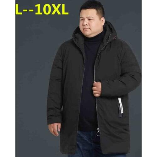 Plus size 10XL 8XL 6XL 5XL New long parka men brand-clothing thick warm winter jacket male top quality cotton quilted coat men