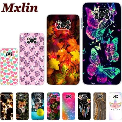 For Xiaomi Poco X3 NFC Case Cover For Xiaomi Poco X2 M2 Pro Luxury Pattern Silicone Protector Bumper For Poco X3 NFC Phone Cases