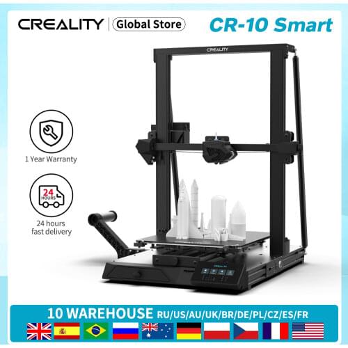 CREALITY CR-10 Smart 3D Printer Print Size Intelligent Auto-Leveling Filament Built-in WiFi 4.3inch Touchscreen 300x300x400mm
