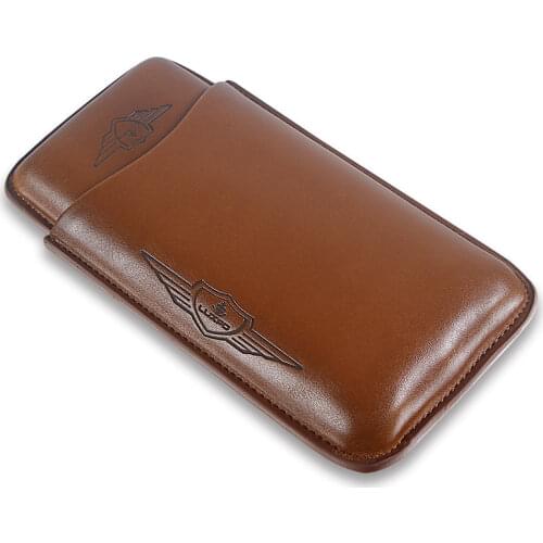 Leather Travel Cigar Case Holder 3 Tube Humidor Cigars Accessories For Cigar Gift Box