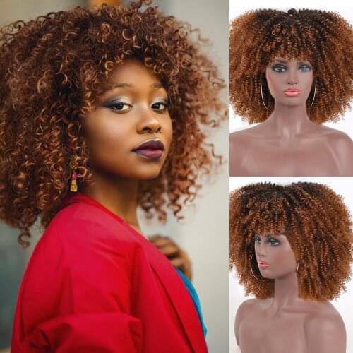 LVHAN European and American weird wig female short curly hair cosplay African small curly hair chemical fiber headgear