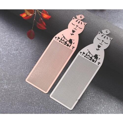 Cute Animals DIY Craft Stich Cross Stitch Bookmark Metal Silver Golden Needlework Embroidery Crafts Counted Cross-Stitching