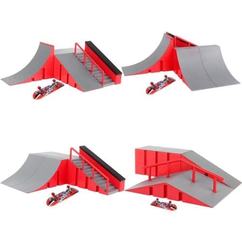 Mini Finger Skating Board Table Game Ramp Track Toy Exercise Finger Flexibility Mini Skateboard Ramp Set For Kids Gift