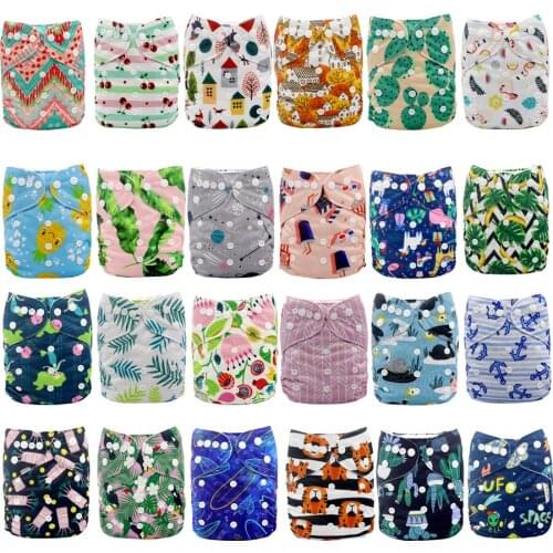 MABOJ Reusable Diapers Baby Cloth Pocket Diaper Nappies Cover Washable Nappy ECO Nappy Waterproof AIO Bebe OS Nappy Wholesale