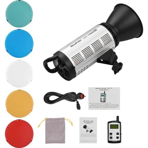 NiceFoto LED Video Light Photography Fill Lamp 3200-5600K Dimmable 15000LM 5 Group 16 Channel 2.4G FSK System Remote Control