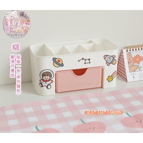 Plastic Makeup Organizer MakeUp Brush Storage Box with Drawer Cotton Swab Stick Storage Case Escritori Organizador De Maquillaje