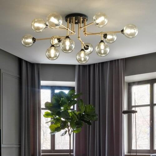 5/9/12 heads chandelier black and gold metel ceiling chandelier Spider lamp Luminaire for living room bedroom Light Fixture