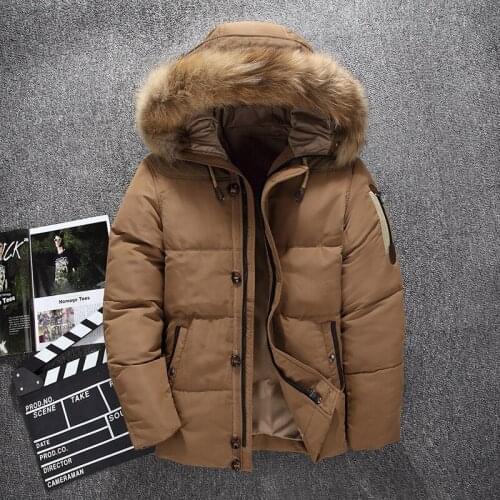 Top Design Men Winter Down Coats White Duck Down Padded Jacket for Man Casual Mens Brand Hooded Jackets Men Coat Winter