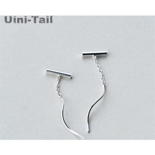 Uini-Tail hot new 925 sterling silver Korean simple silver word geometric earrings personality fashion temperament earrings