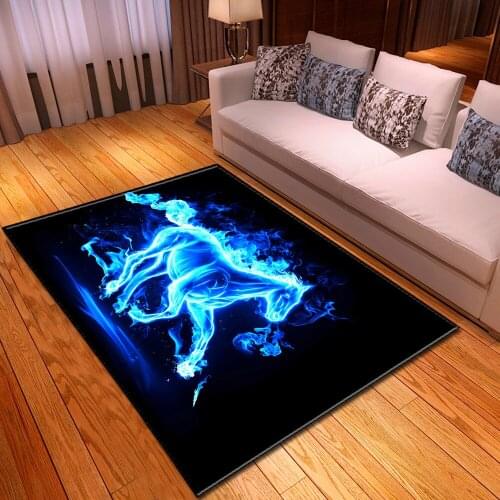 Cartoon Animals Series Carpet Child Play Area Rug Cute Horse Pattern 3D Printed Carpets Home Mat Kids For Floor Game Rug Bedroom