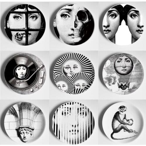 10inch Creative Design Pattern Milan Rosenthal Plates Ceramics Wall Hanging Decorative Plates Euro Stlye