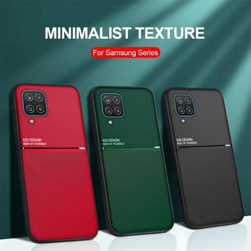 Tpu car magnetic holder phone cover for samsung galaxy a12 a02s a32 a42 a52 a72 a 12 02s 32 42 52 72 5g protective phone case