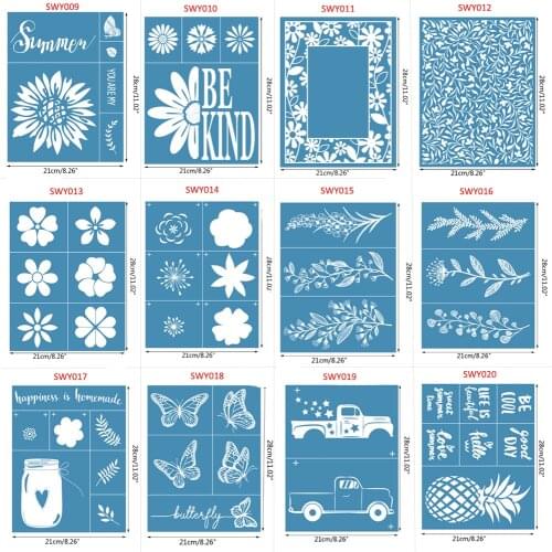 Vine Self-Adhesive Silk Screen Printing Stencil Reusable for Painting T-Shirt