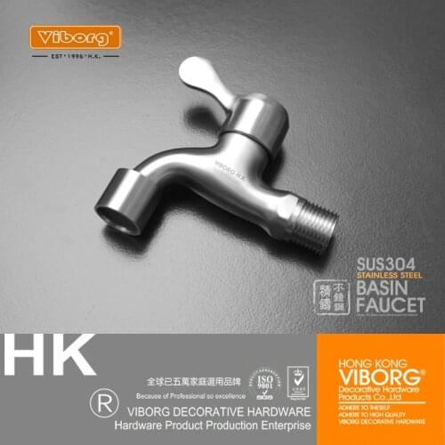 VIBORG SUS304 Stainless Steel Casting Garden Outdoor Tap Washing Machine Faucet Tap, KS-B0116