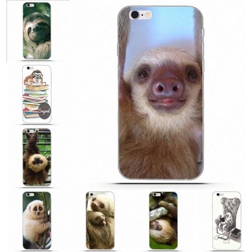 Wexoeq TPU Cell Phone Case For Galaxy Alpha Core Prime Note 4 5 8 S3 S4 S5 S6 S7 S8 S9 mini edge Plus Cute Sloth Reading