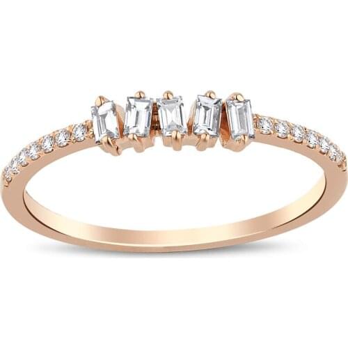 0.17 ct sa. Diamond Baguette Ring Handy Custom Craftsmanship Gift Gold Special Occasions Design Shiny Elegant Jewelry
