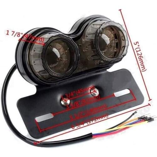 1 Piece Motorcycle Tail Lamps License Plate LED Brake Turn Signal Light led brake tail light For Harley Bobber Cafe Racer ATV