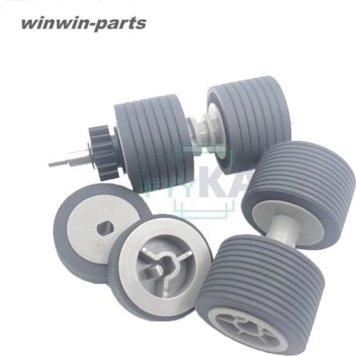 1 X PA03575-K011 PA03575-K012 PA03575-K013 Pick Roller Set Brake Roller Separator Roller Tire Rubber for Fujitsu fi-6400 fi-6800