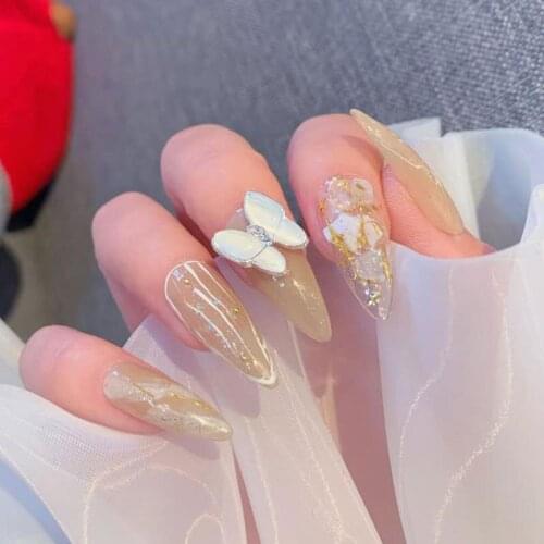 10 PCS 3D Butterfly Nail Rhinestones for Nails Decor Nail Art Crystal Nail Studs for Women Girls MPwell