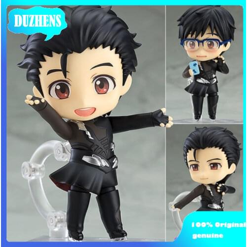 100% Original:YURI!!! on ICE Katsuki Yuri #736 Q version figma Action Figure Anime Figure Model Toys Figure Collection Doll Gift