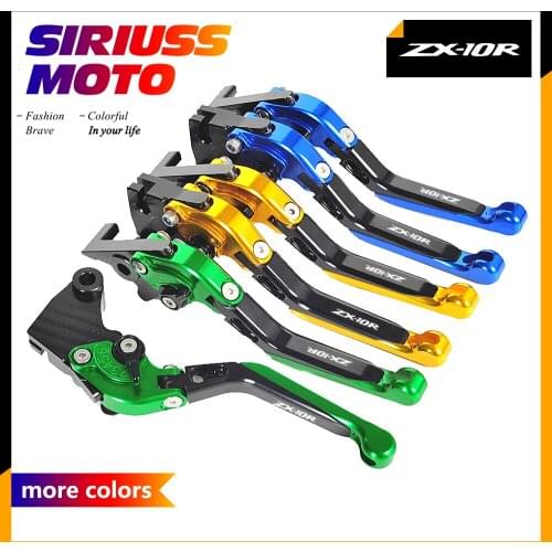 14 Colors CNC Foldable Motorycle Lever Motocross Brake Clutch Levers Case for Kawasaki ZX10R ZX 10R 2006-2015