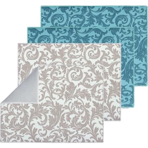 4 Pack Dish Drying Mat Absorbent Reversible Microfiber Dryinag Mat Machine Washable Dish Drying Mats 15inchX 20inch