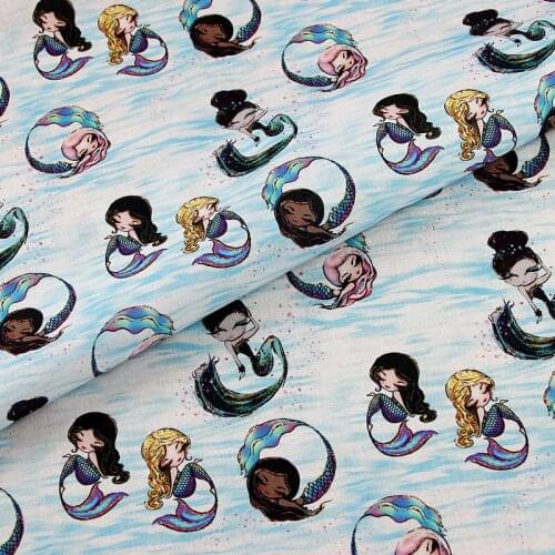 50x140cm Cartoon Plain Printed Cotton Farbic Sewing Quilting Fabrics For Patchwork Needlework DIY Handmade Accessories