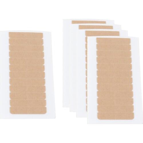 60pcs Pre-Cut Double Side Adhesive Tapes for Hair Extensions Skin Weft 4cm x 0.8cm Wig Tape Wig Hair Extension Glue