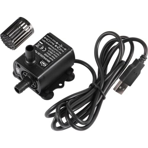 Decdeal Ultra-quiet Mini Brushless DC/USB Water Pump 5/12V 5-10W 250-400L/H Lift 300cm Submersible Fountain Aquarium Circulating
