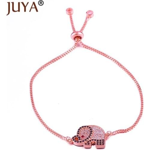 Armband damen Lovely Animal Elephant Bracelets For Women Girls Jewellery ZIRCON Rhinestone Gold Rose Gold Chain Bracelet
