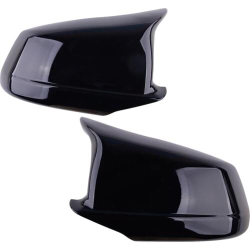 1 Pair Car Door Rearview Mirror Cover Shell Gloss Black ABS 51167216369 51167216370 Fit for BMW F10 F11 5 Series 2011 2012 2013