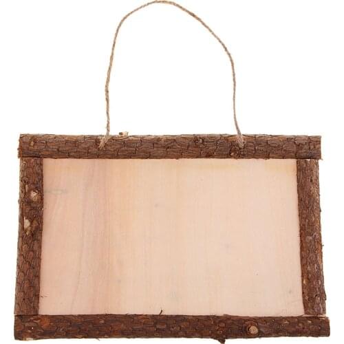 Vintage Style Wooden Photo Frame Blank Wood Picture Frame Sign Plaque DIY Home Wall Decor Rustic Wedding Decoration