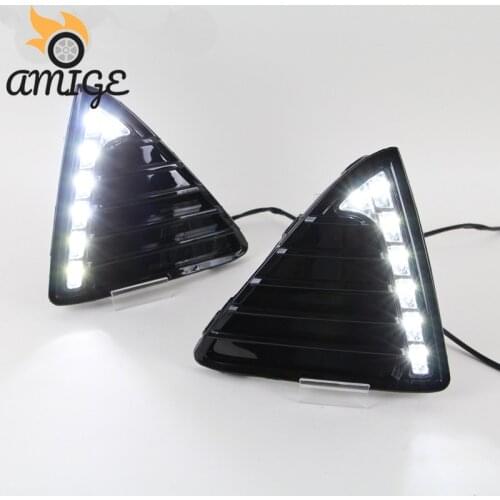 LED DRL Daylights For Ford Focus 3 MK3 2012 2013 2014 LED Yellow Turning Daytime Running Headlights