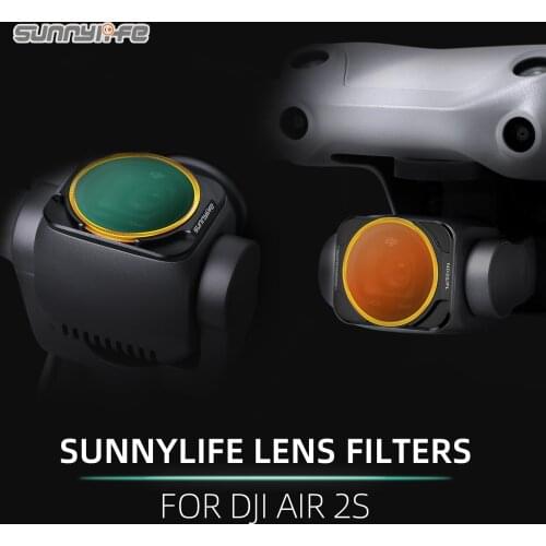 Sunnylife Lens Filter Adjustable CPL Filters ND32 ND16 ND8/PL ND64/PL MCUV Accessories for DJI AIR 2S