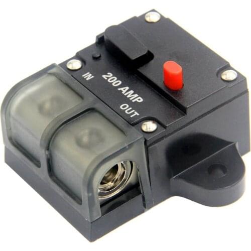 IZTOSS 200 AMP Manual Resettable Circuit Breaker Switch Car Stereo Audio Reset Fuse Holder 12V Auto Replacement Parts CB-200A