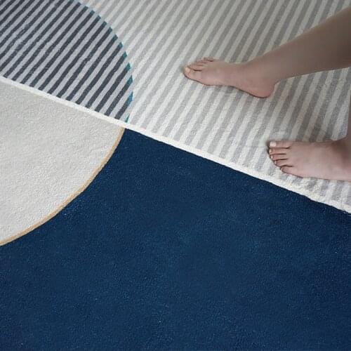 Nordic Lamb wool carpet living room floor mat pad bedroom non-slip blanket living room rug bedroom bedside High-end luxury White