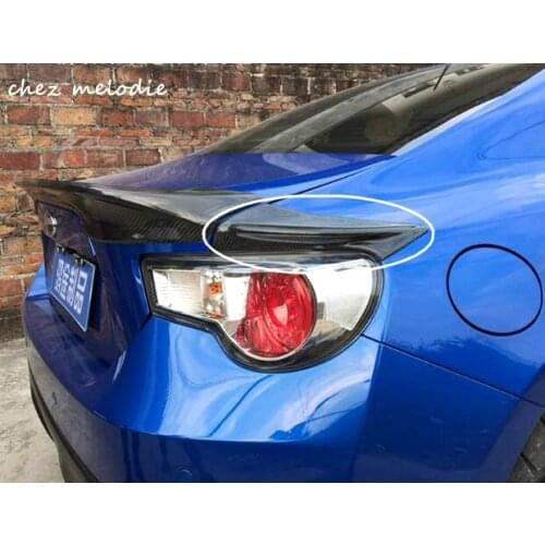 1pair high quality real carbon fiber/primer FRP car taillight cover corner brow air diffuser for Subaru BRZ TOYOTA GT86 FT86 ZN6
