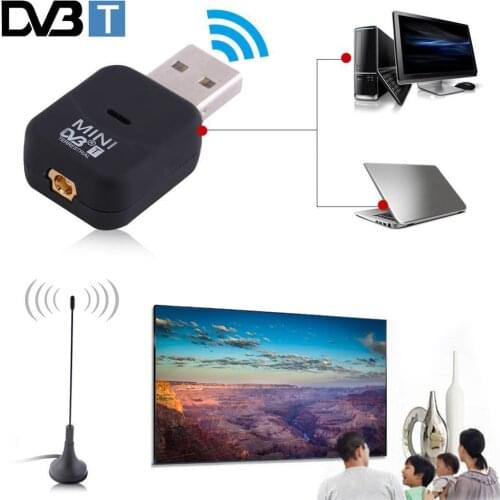 Mini USB 2.0 Digital SDR+DAB+FM DVB-T HDTV Tuner TV Antenna Receiver Dongle Stick Video Broadcasting SDR Antena DVBT Receiver