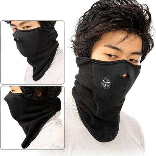 Outdoor Half Face Mask Cover Fleece Unisex Ski Snow Cycling Climbing Warm Winter Neck Guard Scarf Warm Protecting Face Hood