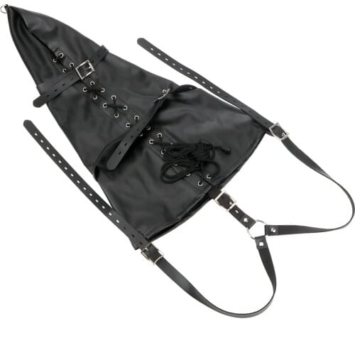 IKOKY Adjustable Adult Games Sex Tight Hand Binding Bag Fetish Sex Toys for Couples SM Bondage Handcuff