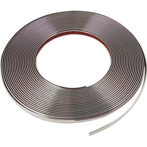 5M Exterior Car Chrome Body Strip Bumper Auto Door Protective Moulding Styling Trim Sticker 6MM 10MM 12MM 15MM 20MM 25MM 30MM