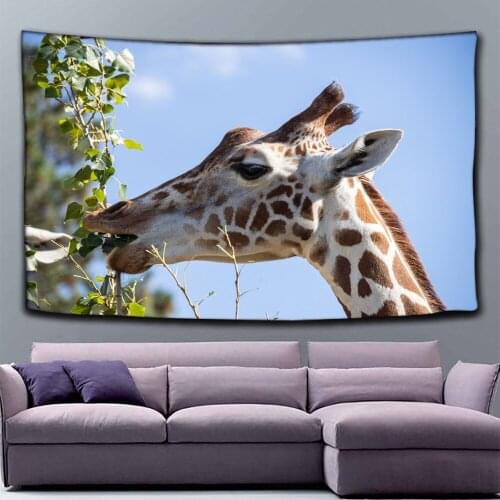 Giraffe Series Wall Mounted Tapestry Home Decoration Wall Mounted Beach Towel Yoga Mat Table Cloth Tapestry