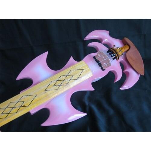New model crazy -1 SONG pink color 4/4 electric violin good sound #11151