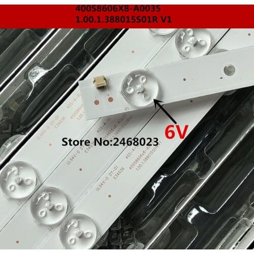 8PCS/lot 100%NEW Philco 40" TV led backlight bar 400S8606X8-A0035 E34036 40S-4-10 1.00.1.388015S01R V1 94V-O DY-01
