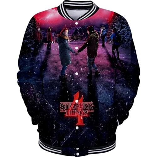 Stranger Things Season 4 Baseball Jackets 3D Prints Women/Men Fashion Long Sleeve Jacket Hot Sale Casual Streetwear Clothes