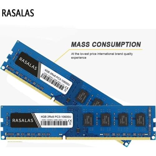 Rasalas Memory RAM DDR3 8G 4G 16G Desktop 8500 10600 12800 14900 1066 1333 1600 1866 DIMM 1.5V Memoria Ram for PC computer Parts