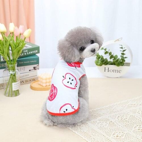 Wholesale New Spring Summer S Dog Clothes For Small Dogs Boy Girls Teddy Print Cartoon Vest Costume Puppy Outfit Pet Clothing