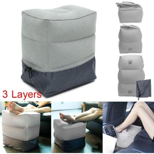 2019 Newest Hot Useful Inflatable Portable Travel Footrest Pillow Plane Train Foot Rest Pad Flight Plane Pillow Almohada